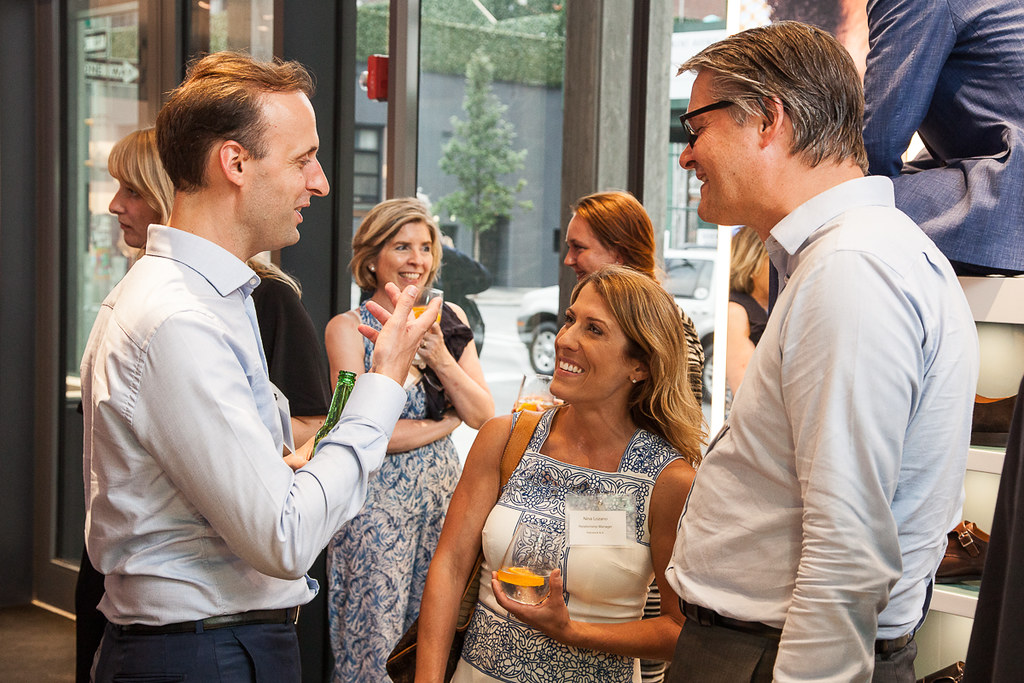 professional members talking in a group